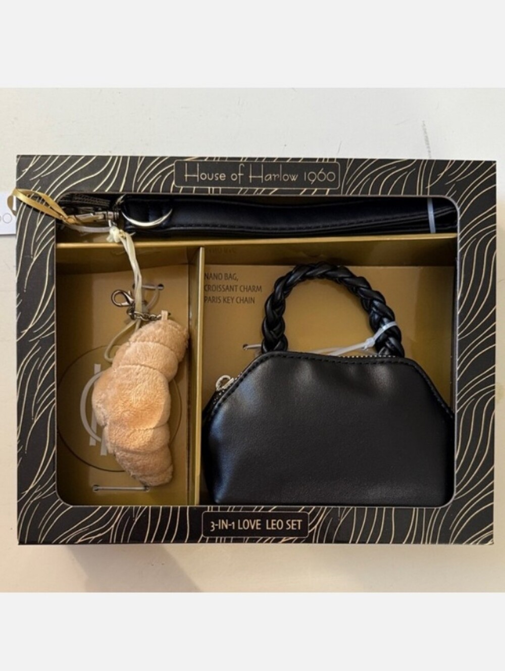 House of Harlow 1960- "3-in-1" Love Leo Mini Bag Set 🥐🖤